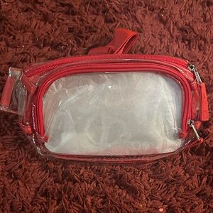 Zara Transparent Red Crossbody Bag